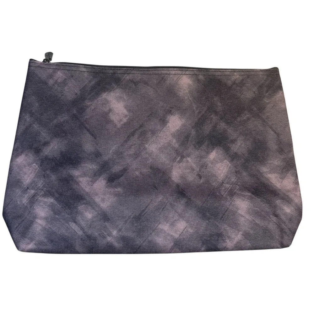 NEW Thirty-One Zipper Pouch AL69 Dusky Smoke Gray shades Cosmetic Bag Abstract